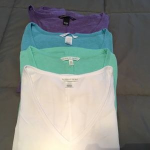 4-Pk V-Neck T-shirts